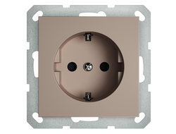 1L201CH Розетка с заземлением 16А, шампань