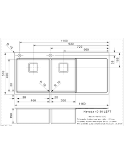 Мойка Reginox Nevada L 40x30 Left brushed