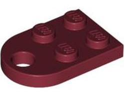 Plate, Modified 2 x 3 with Hole, Dark Red (3176 / 4217788 / 4568753)