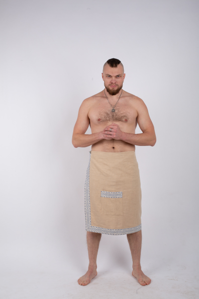 Килт мужской для бани из крапивы