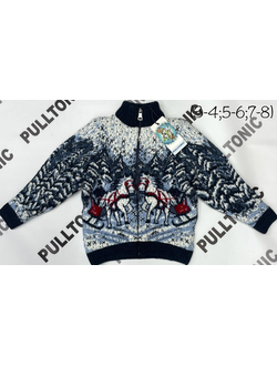 Детский свитер на молнии Кони 03