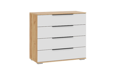 Спальня ДЖОЛИ - Комод Дуб Крафт Золотой/Белый матовый