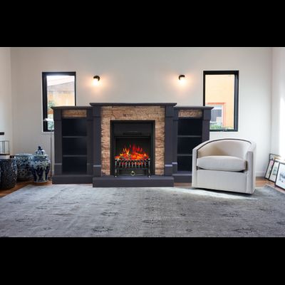 Электрокамин Моника LUX BL M4 с очагом Fobos