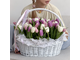 Корзина из 55 тюльпанов