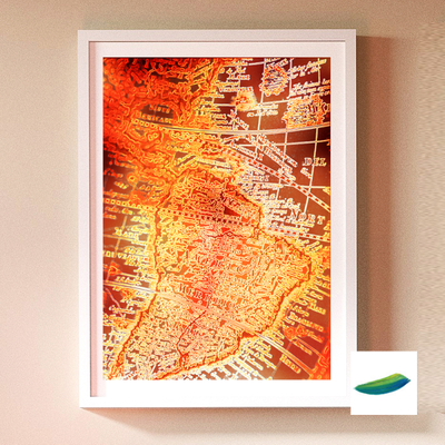 Пара постеров «Карта. Карибский бассейн и Южная Америка» и «Карта. Средиземноморье и Северная Африка» из коллекции «Странствия»