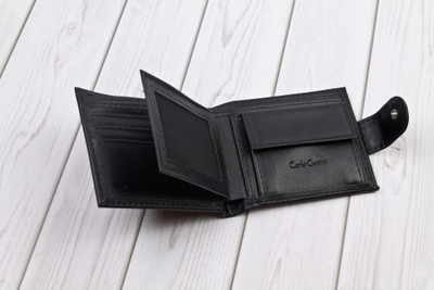 Кожаное портмоне Arrone black (арт. 7411-01)