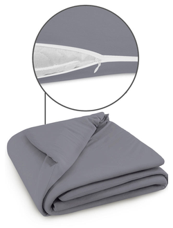 Пододеяльник Cleo трикотажный на молнии 172х205 100% хлопок (графит) 172/17