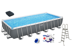 Прямоугольный каркасный бассейн Bestway Power Steel 732x366x132 см (56474)