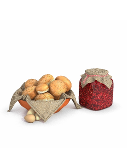 еда Булочки с джемом