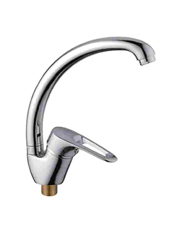 Смеситель д/кухни шар. с высоким поворотным изливом, с гайкой D-Lin D150628