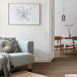 Дизайнерский пол Disano Classic Aqua Дуб Мореный французский 543736 в интерьере комнаты