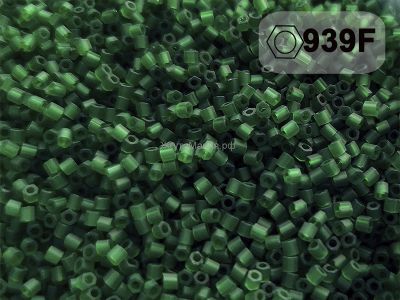 Toho Hexagon 11/0 - 5г - 939F МАТОВЫЙ ПРОЗРАЧНЫЙ ЗЕЛЁНЫЙ ИЗУМРУД