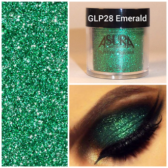 Глиттеры рассыпчатые AsurA cosmetics 28 Emeraud