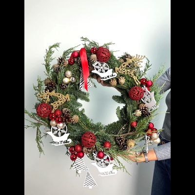 Новогодний венок № 1135