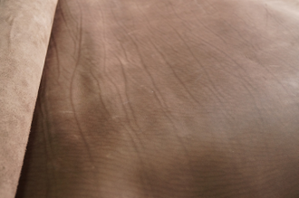 Кожа барабанного крашения, 3 мм, цвет темно-коричневый