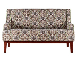 Диван Алиса, Размер: 1400х780х850 мм, тон массива и обивка на выбор, двухместный диван