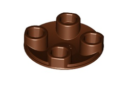 Plate, Round 2 x 2 with Rounded Bottom (Boat Stud), Reddish Brown (2654 / 4541717 / 6037289)