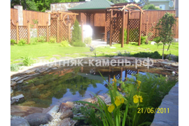 облицовка искусственного водоема натуральным камнем 