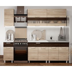 Кухня 2,0м Монтана (сонома/венге/антарес, корпус венге)