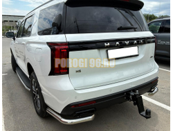 Защита заднего бампера  угловая Папа Тюнинг d60 для Haval H5 2024-