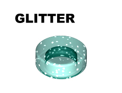 Tile, Round 1 x 1, Glitter Trans-Light Blue (98138 / 6299918)