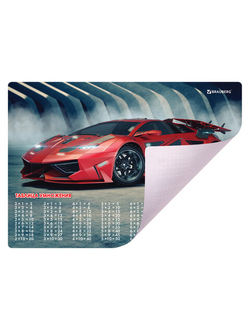 Настольное покрытие BRAUBERG, А3+, пластик, 46x33 см, "Sport Car", 270401, 7 штук