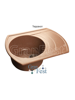 Мойка из искусственного камня Granfest RONDO GF-R650L с сифоном