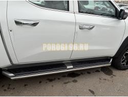 Защита штатного порога труба Папа Тюнинг d42 для CHANGAN Hunter Plus 2022-