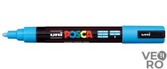 Акриловый Маркер Uni POSCA PC-5M 1,8-2,5мм, овальный наконечник, голубой