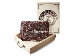 Тульский пряник "В День Рождения" в деревянной коробке с повидлом 2000 гр.