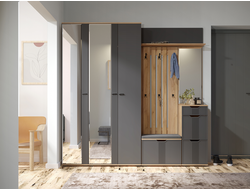 Композиция Прихожей ЭМИЛИЯ Дуб Крафт золотой/Графит