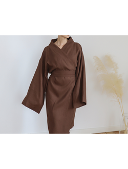 Халат льняной (шоколад)