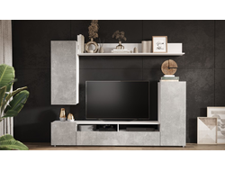 Гостиная НЕО Белый/Ателье светлый