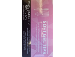 ГЕЛЕВЫЕ ТИПСЫ Soft Gel Tips Medium Stiletto ( СТИЛЕТ) Упаковка 550 шт