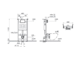 Vitra V-Fix Core 12 Система инсталляции для унитазов 3/6 л, глубина установки 12 см 732-5800-01