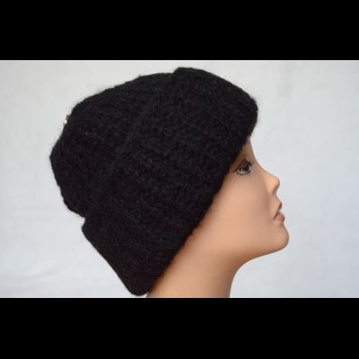 Вязаная шапка с отворотом для женщин Vizio Италия 202 CR черная
