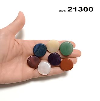 Чакровый набор натуральных камней арт.21300: 35,9гр - 7 табл.