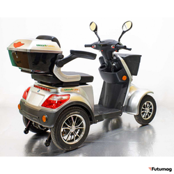 Электроскутер Трайк GreenCamel Пони 4K Серебристый