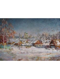 Круглова Светлана. "Преображенская церковь. Русская зима", холст / масло, 50 х 70 см.,  2014 г.