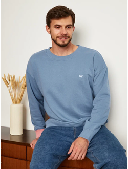 МУЖСКОЙ СВИТШОТ  ГОЛУБОЙ "ВДОХНОВЕНИЕ"