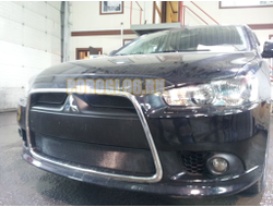 Защита радиатора Mitsubishi Lancer X 2011- (3 части) black