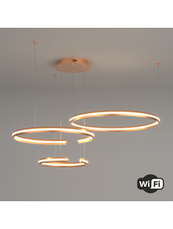 Светодиодная люстра Eurosvet Smart Gap 90280/3 золото