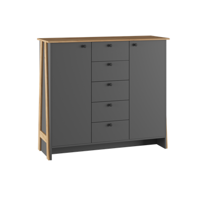 Теодора комплект мебели для гостиной Графит/Дуб крафт