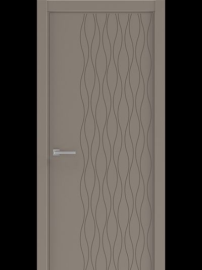 Дверь межкомнатная Line 4 в цвете капучино