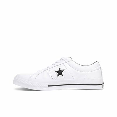 Кеды Converse One Star Perforated Leather Low Top кожаные белые низкие 158464C