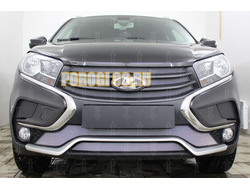 Защита радиатора Lada Xray 2015- / Xray Cross 2018- 4 части chrome верх