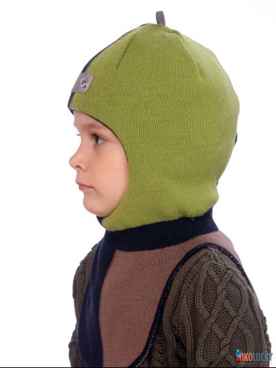 Шапка-шлем  21101-03, цвет темно-синий,коричневый р. 50-52