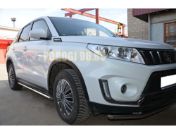 Защита штатного порога труба d42 для Suzuki Vitara (2019-...)