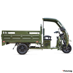 Грузовой электротрицикл Rutrike D4 NEXT КАБИНА 1800 60V1500W зеленый