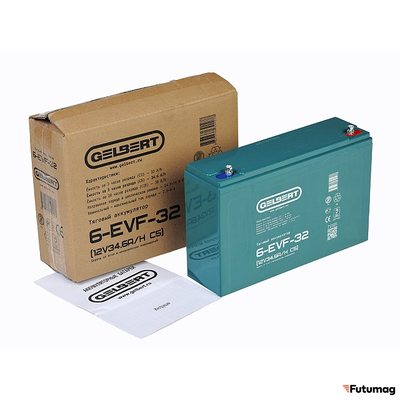 Тяговый аккумулятор Gelbert 6-EVF-32 (12V34.6A/H C5)
